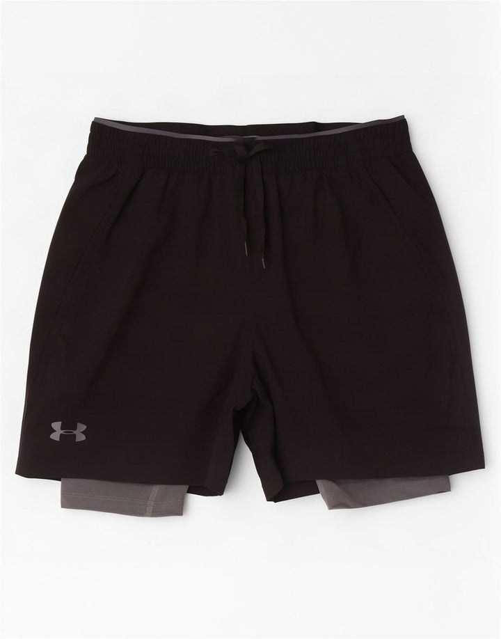 Мужские спортивные шорты Under Armour Heat Gear, большие черные из полиэстера