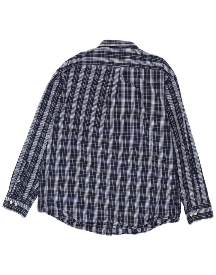 Мужская рубашка IZOD XL, темно-синяя клетка, хлопок