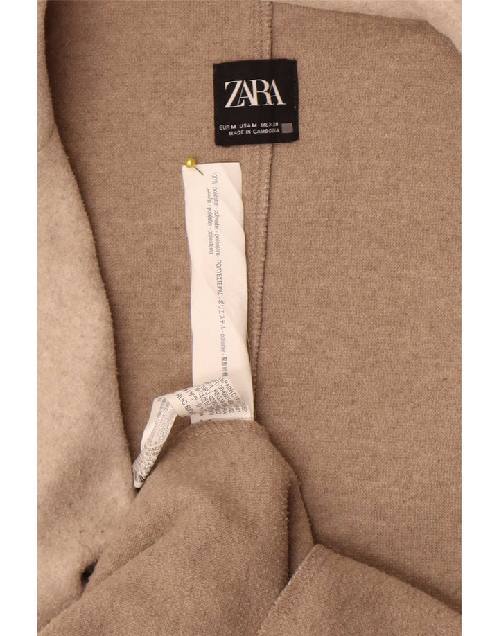 Женское пальто Zara UK 12, средний бежевый полиэстер