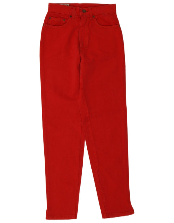 Casucci Женские повседневные брюки с высокой талией IT 42 Medium W24 L29 Красный хлопок