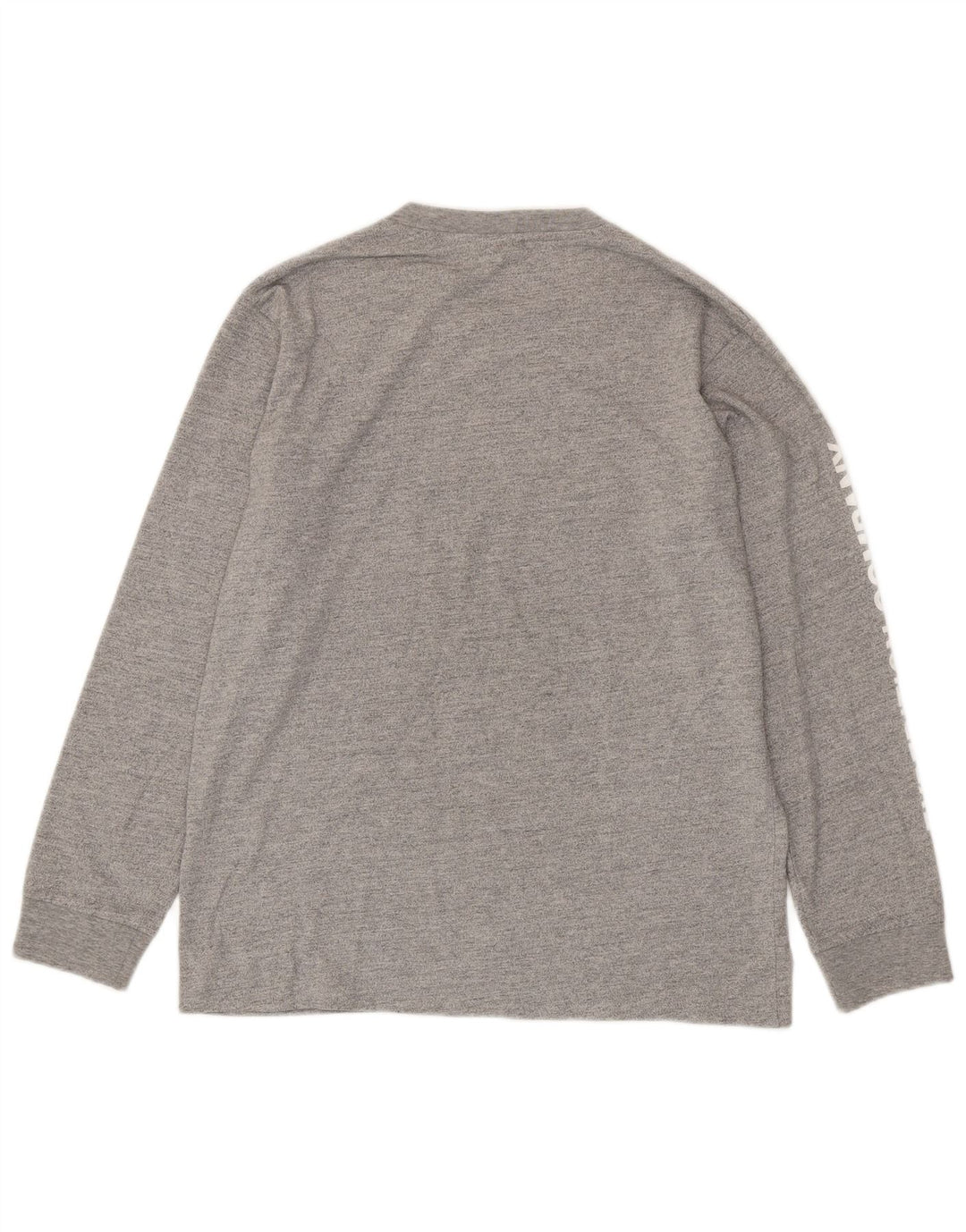 SUPERDRY Мужской топ с рисунком, длинный рукав, средний серый хлопок с крапинками
