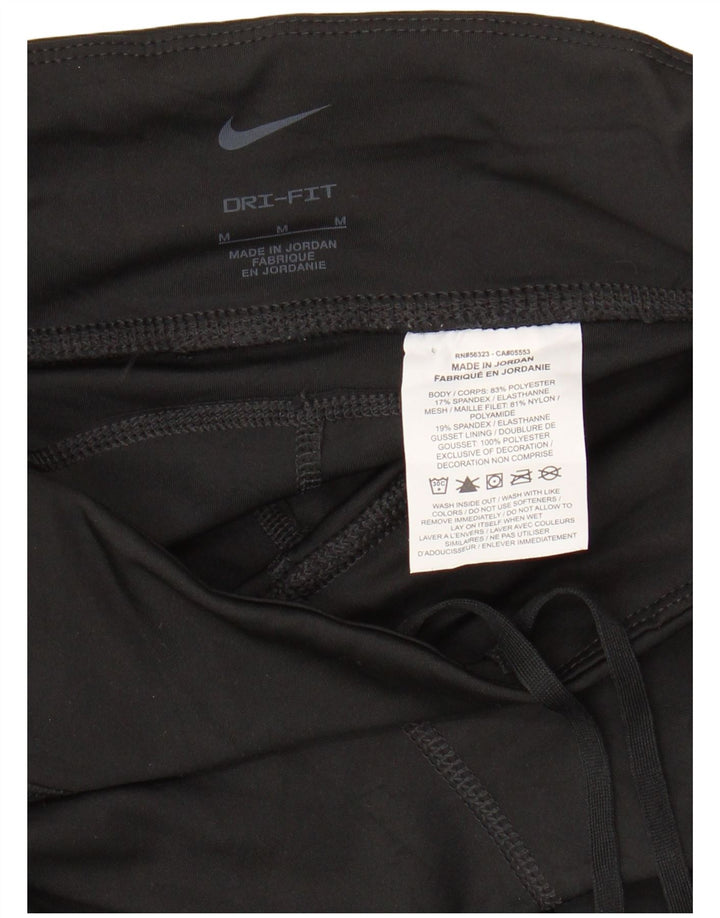 Женские укороченные леггинсы NIKE Dri Fit UK 12, средний черный полиэстер