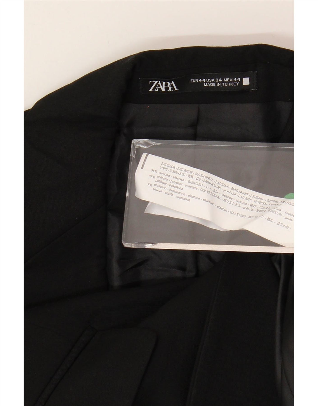 Мужской пиджак ZARA на 2 пуговицах EU 44 XS Темно-синий из вискозы