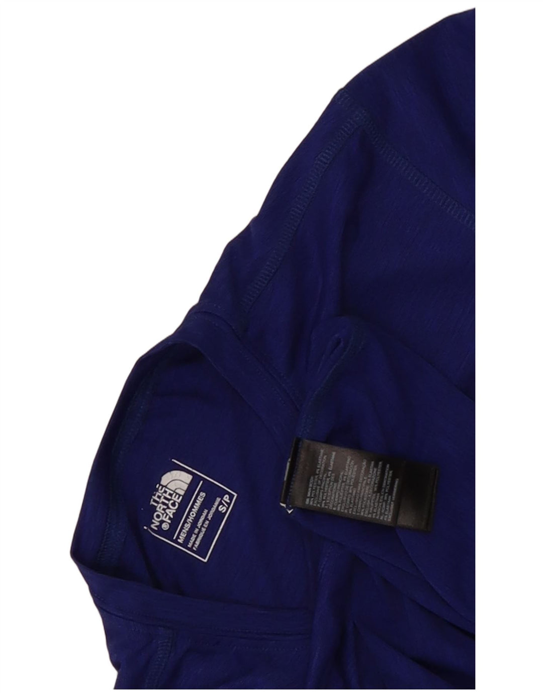Мужская футболка The North Face, верх из полиэстера маленького размера синего цвета с крапинками