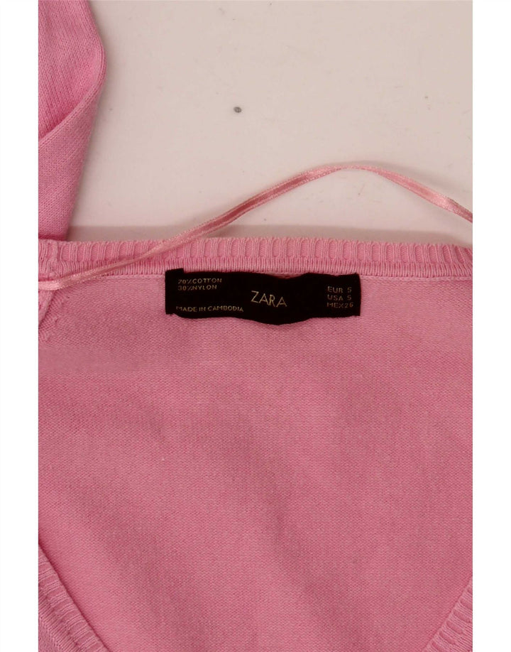 Женский кардиган Zara UK 10, маленький розовый