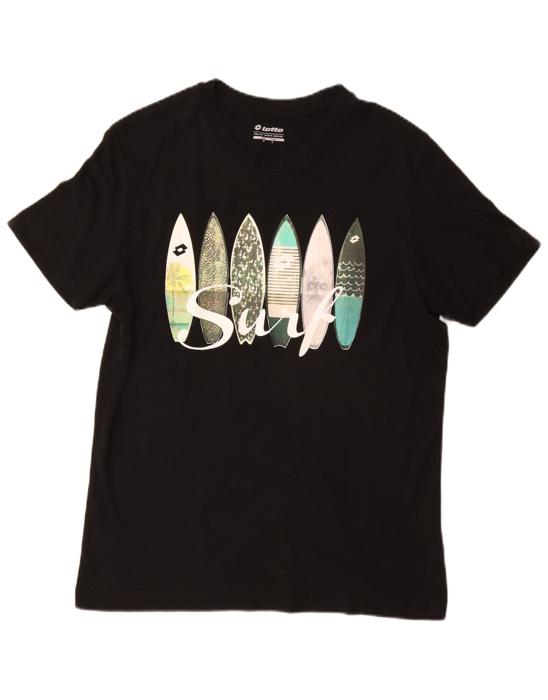 Женская футболка с рисунком LOTTO Top UK 10, маленький черный полиэстер