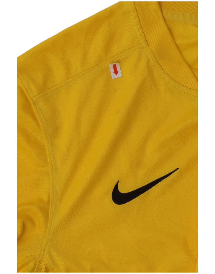 Мужская футболка Nike Dri Fit из полиэстера среднего желтого цвета