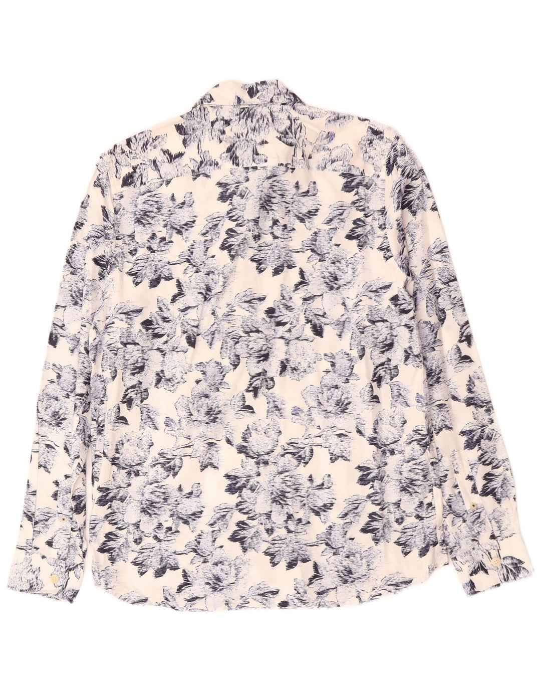 Мужская рубашка TED BAKER, размер 2, маленькая, белый хлопок с цветочным принтом