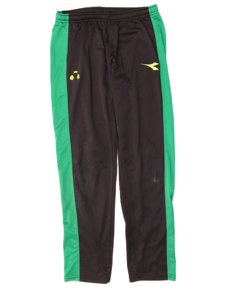 Мужские спортивные брюки DIADORA, большие черные полиэстер с цветными блоками