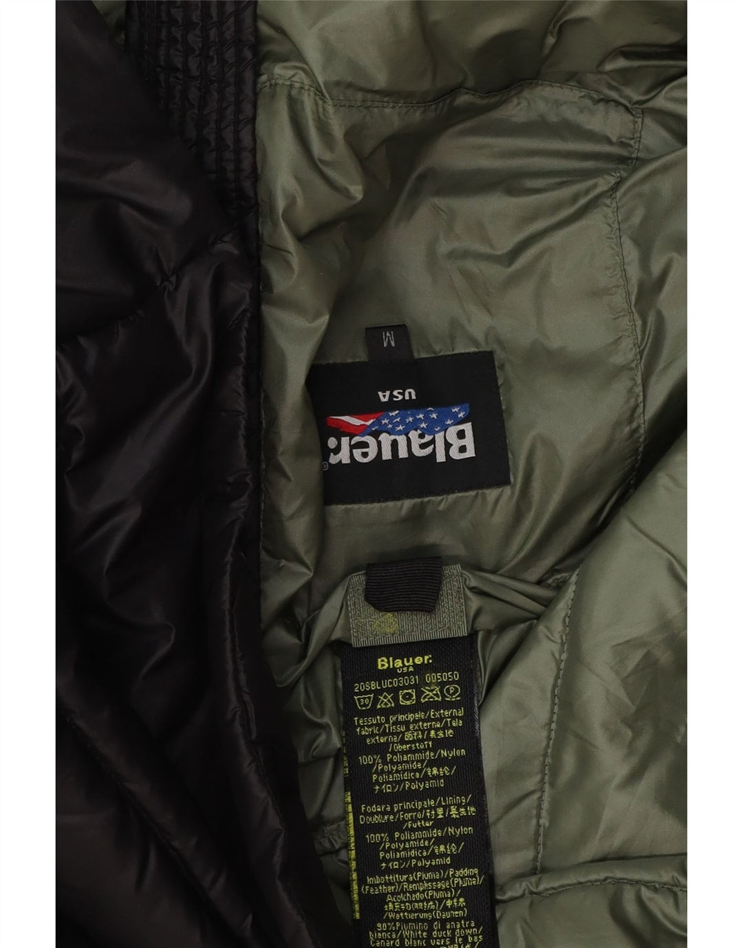 Мужская стеганая куртка Blauer UK 38, средний черный полиэстер