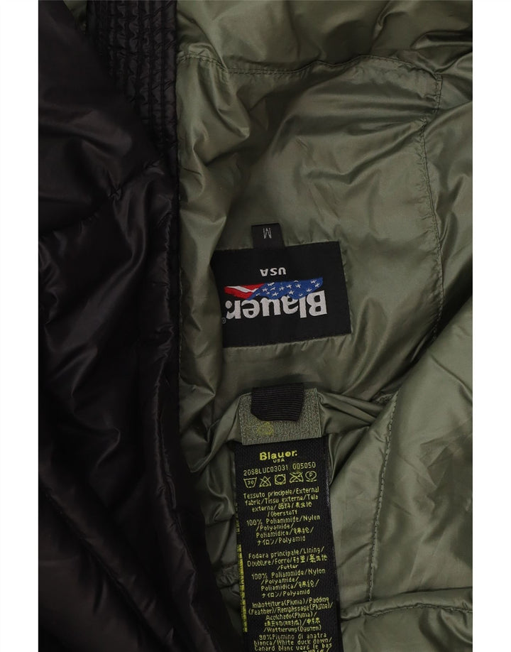 Мужская стеганая куртка Blauer UK 38, средний черный полиэстер
