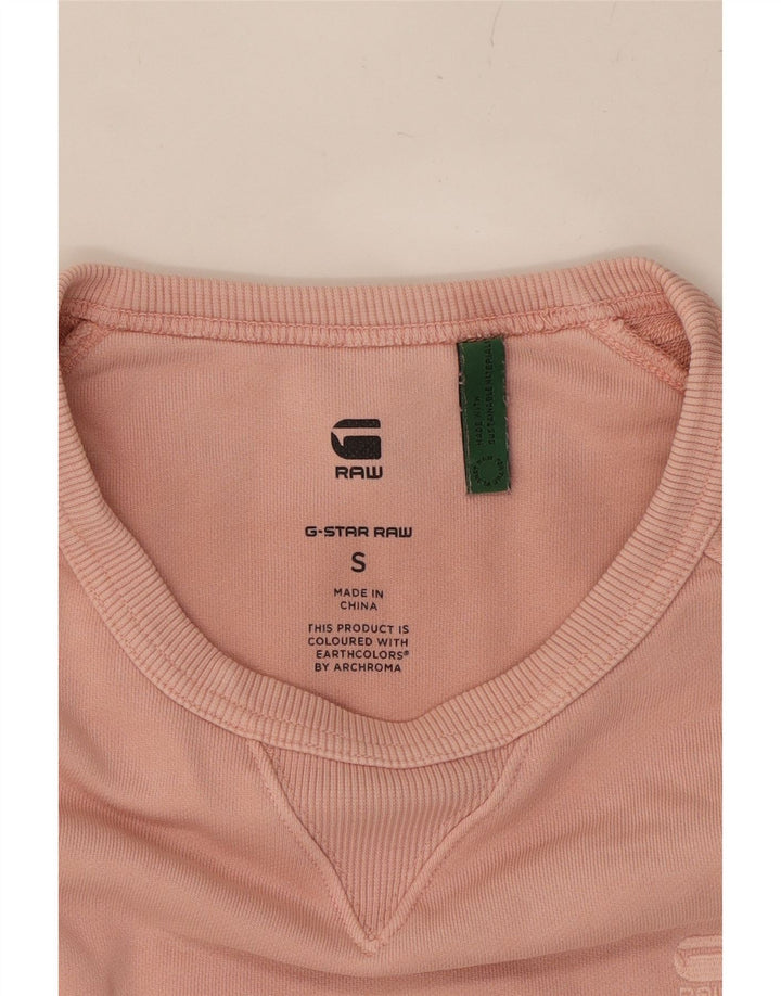 G-STAR Womens Oversized Sweatshirt Jumper UK 10 Small Pink Cotton Vintage G-Star and Second-Hand G-Star from Messina Hembry 