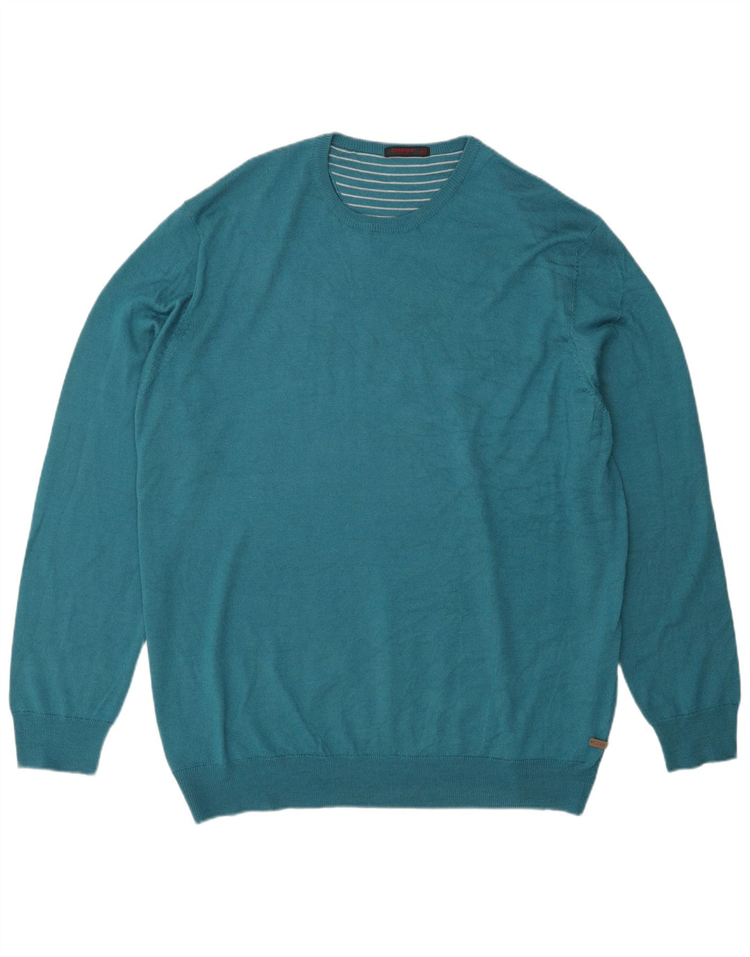 CARRERA Mens Crew Neck Jumper Sweater 2XL Turquoise Wool