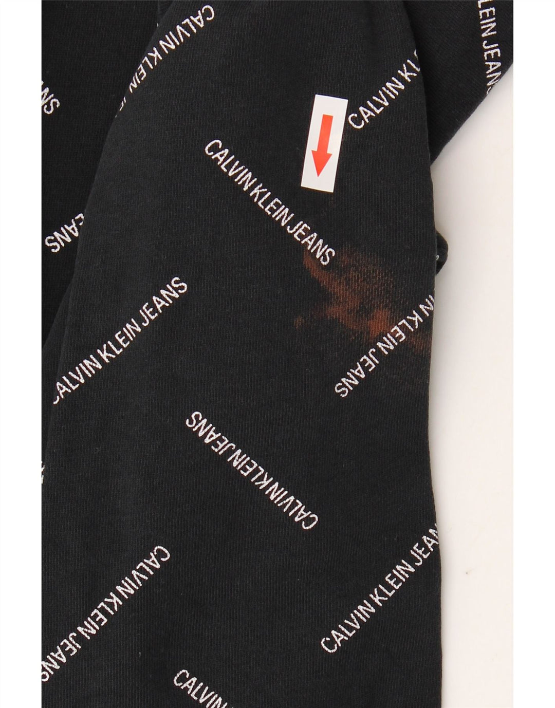 CALVIN KLEIN JEANS Мужской свитшот с рисунком, джемпер, средний, черный, хлопок