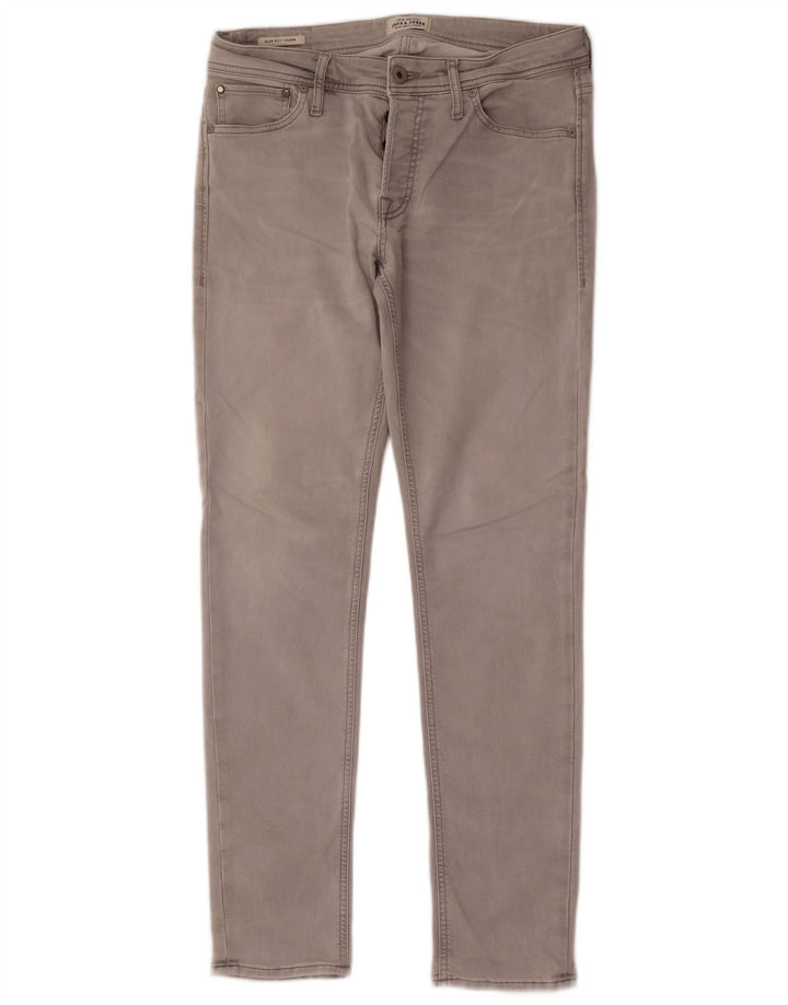 Мужские узкие джинсы Jack & Jones GLENN W33 L32, серый хлопок