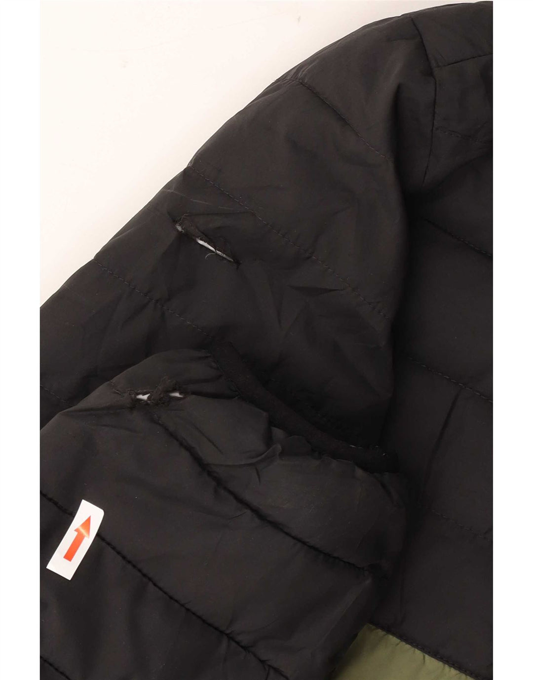 Мужская утепленная куртка с капюшоном Quiksilver UK 38, средний зеленый цвет с цветными блоками