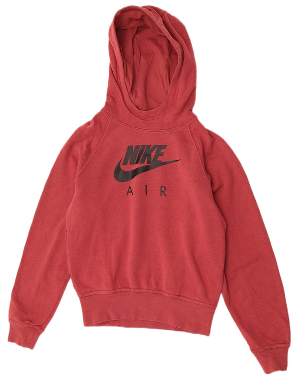 Женский джемпер с капюшоном Nike Oversized с рисунком UK 6 XS, красный, хлопок с цветными блоками
