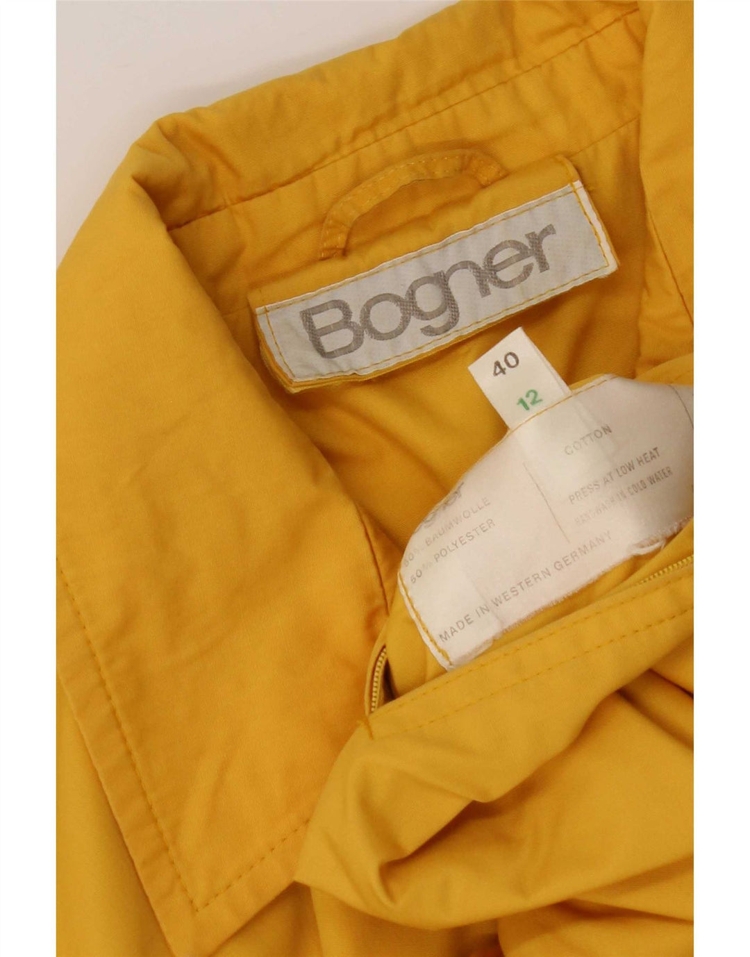 Женская куртка Bogner UK 12, хлопок среднего желтого цвета