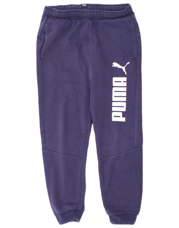 Спортивный костюм Puma для мальчиков с графическим рисунком, брюки для бега, 7–8 лет, темно-синий, хлопок