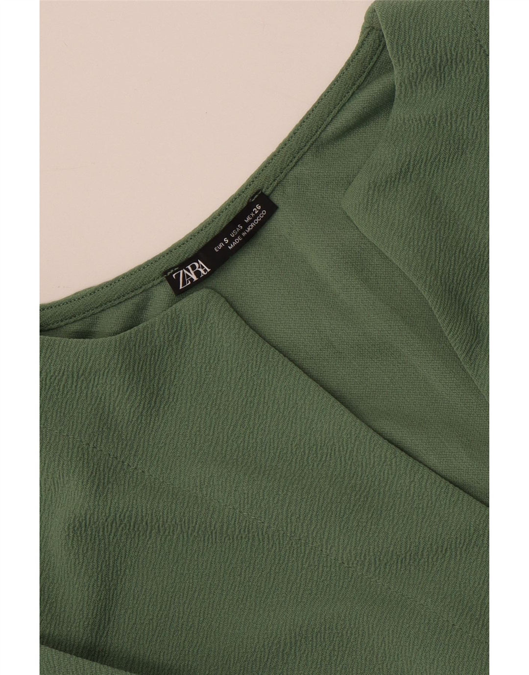 Женское платье свободного кроя с рукавом 3/4 Zara UK 10, маленькое зеленое