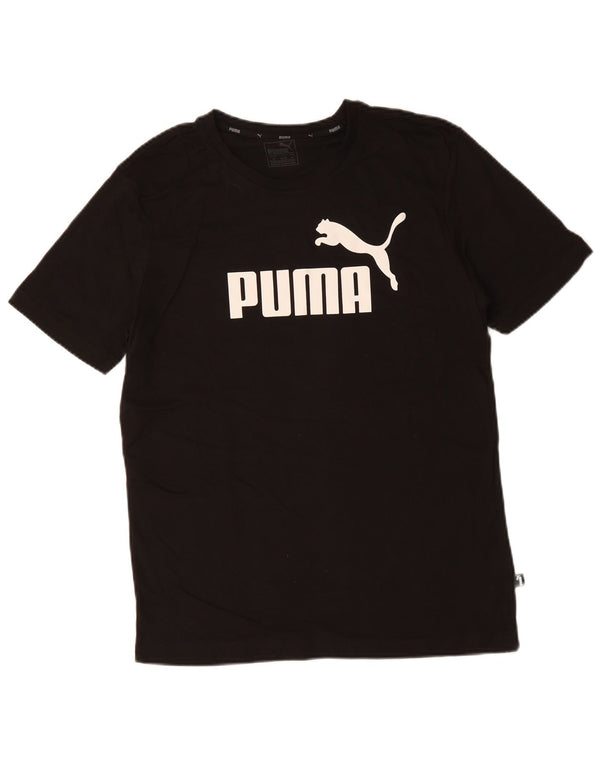 Мужская футболка с рисунком PUMA, черный хлопок, средний размер