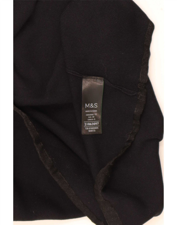Женский жилет Marks & Spencer UK 12, средний черный, вискоза