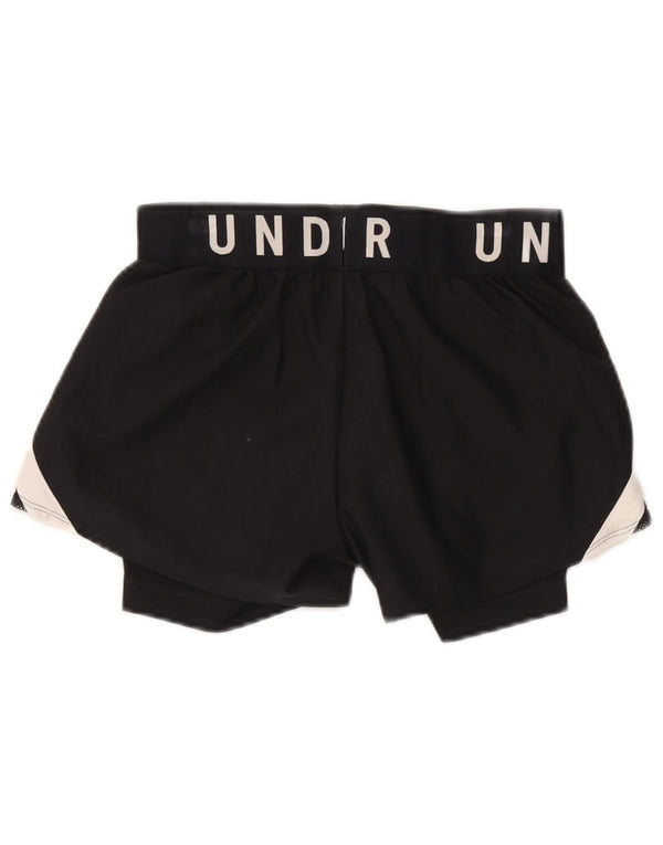 Женские спортивные шорты с графическим рисунком Under Armour UK 6 XS, черные с цветными блоками