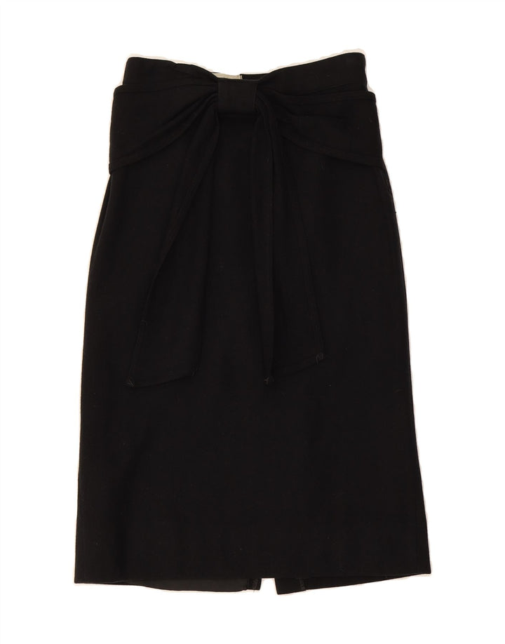 STUDIO Womens High Waist Straight Skirt IT 42 Medium W26  Black Wool Vintage Studio and Second-Hand Studio from Messina Hembry 