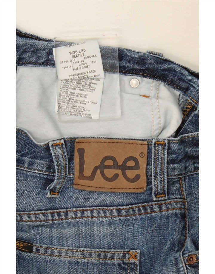 Мужские прямые джинсы Lee Seattle W38 L30, синий хлопок