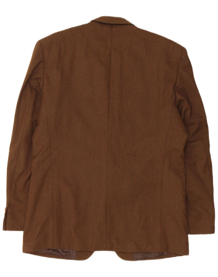 Мужской пиджак Massimo Dutti на 2 пуговицах EU 52, большой коричневый, шерстяной