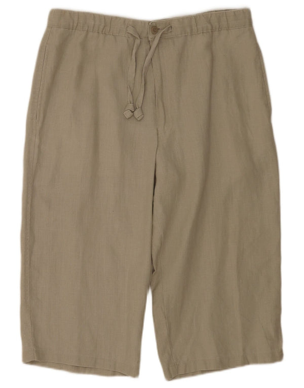 Мужские шорты-бермуды Marks & Spencer Blue Harbour W34, большие, бежевые, льняные