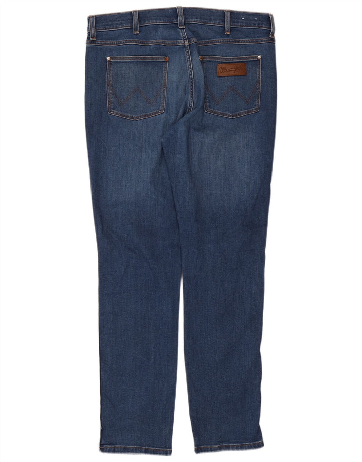 Мужские джинсы Wrangler Larston Slim W36 L32, синий хлопок