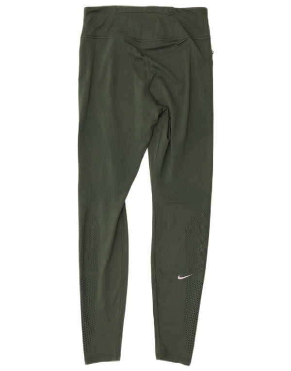 Женские леггинсы Nike Dri Fit UK 14, средний зеленый полиэстер