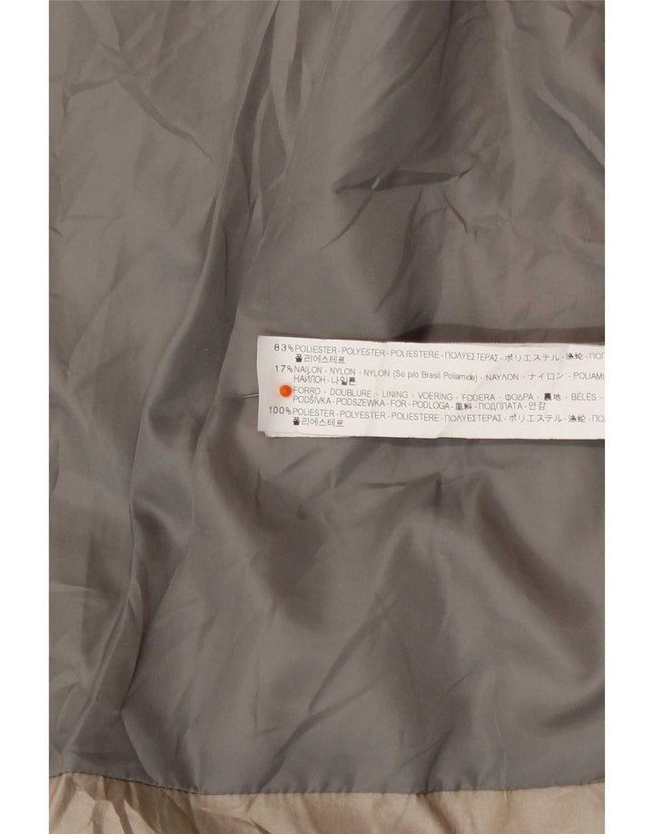 Женская стеганая куртка Zara UK 12, средний бежевый полиэстер
