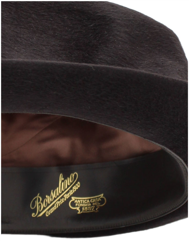 Borsalino Мужская шляпа-котелок среднего размера, черная классика
