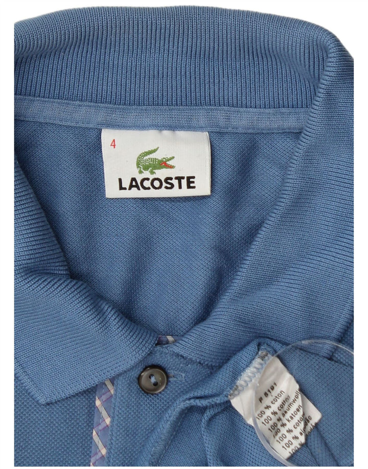 Мужская рубашка-поло Lacoste, размер 4, средний синий хлопок