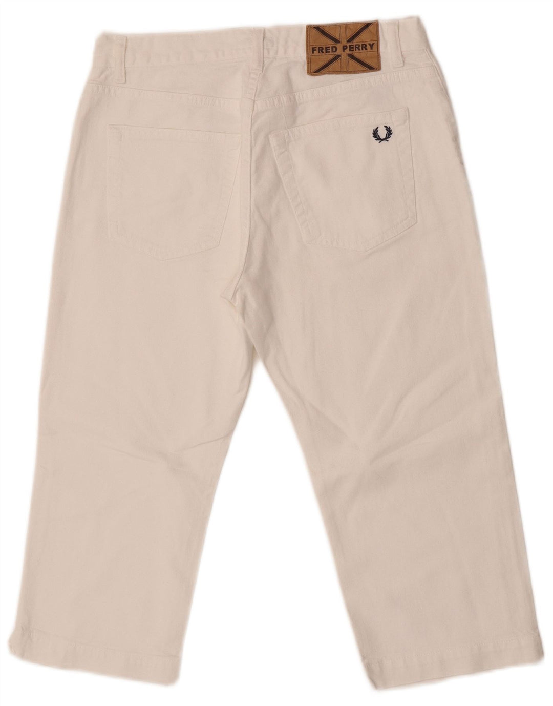 Женские прямые джинсы-капри Fred Perry со средней посадкой IT 42 Medium W27 L18 Белые