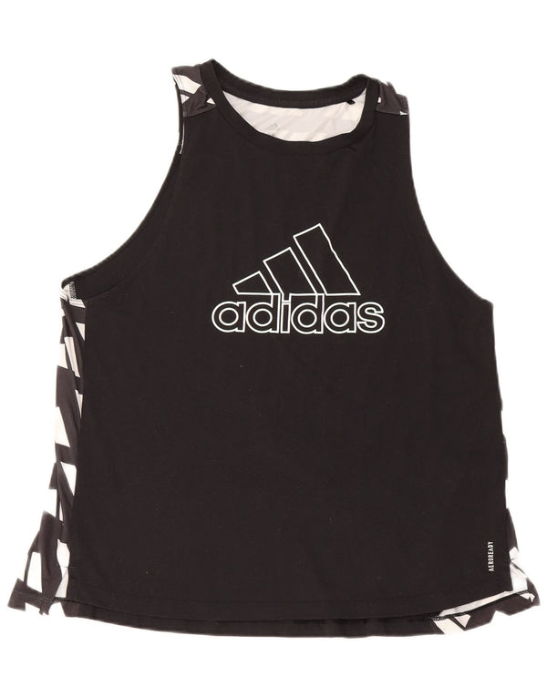 Женский жилет Adidas Aeroready Graphic Vest UK 12/14, средний черный с геометрическим узором