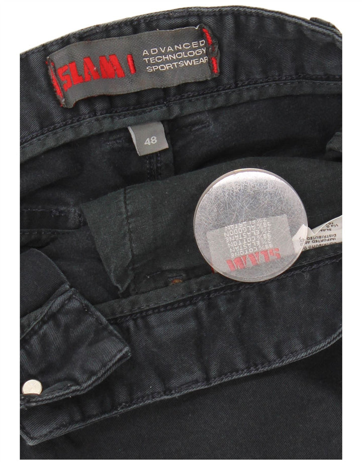 SLAM Mens Straight Jeans IT 48 Medium W32 L32 Navy Blue Cotton
