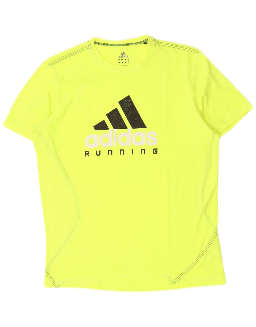 ADIDAS Mens Running Graphic T-Shirt Top Small Yellow