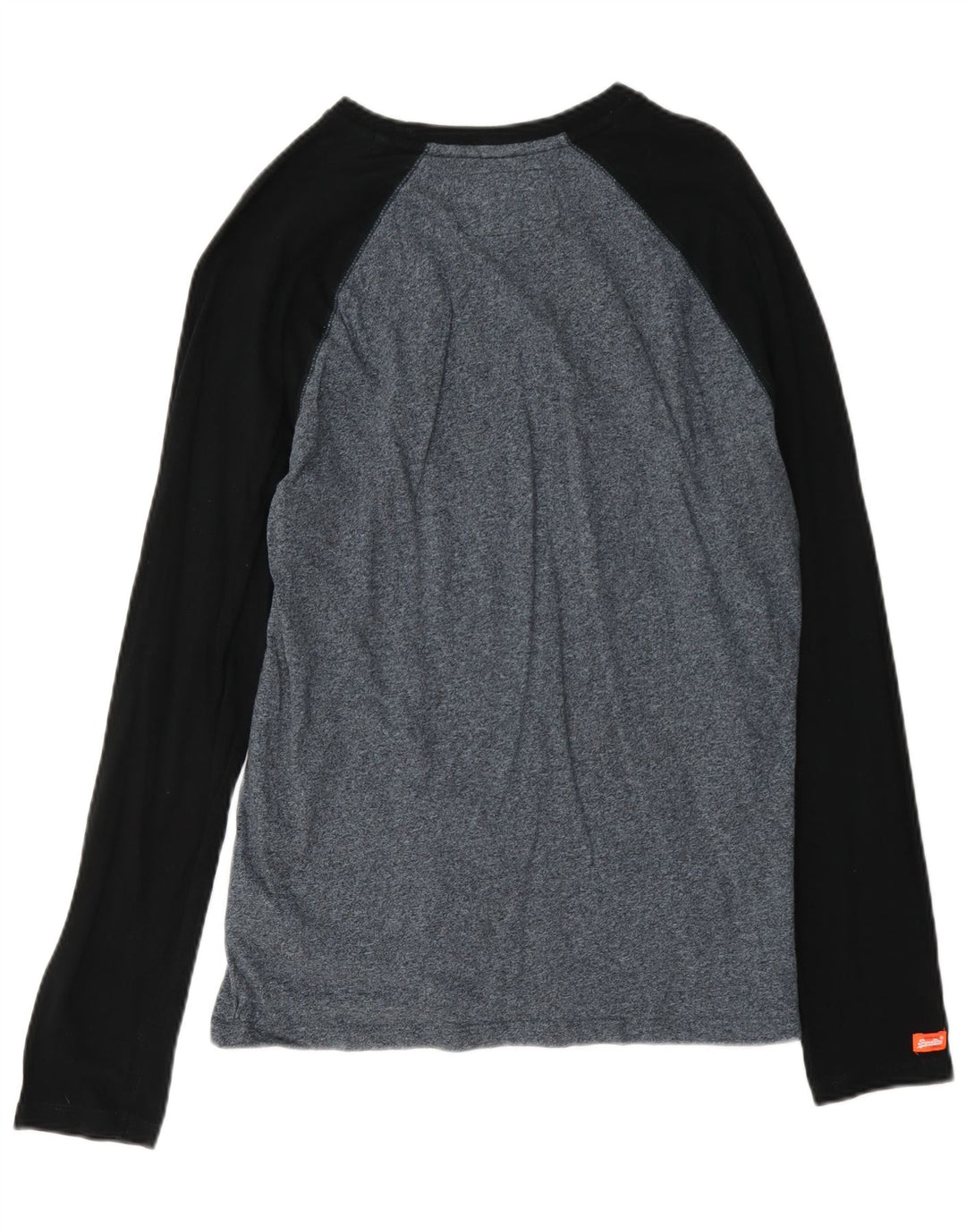 Мужской топ Superdry с длинным рукавом, средний темно-синий, крапчатый, хлопок