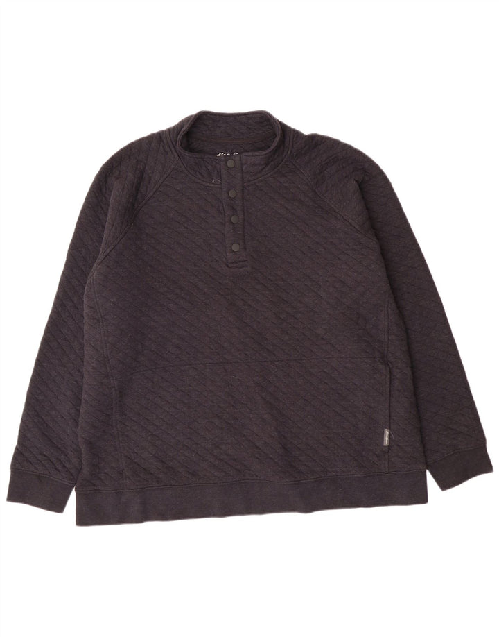 Мужской свитшот с воротником на пуговицах Eddie Bauer, 2XL, серый хлопок, геометрический узор