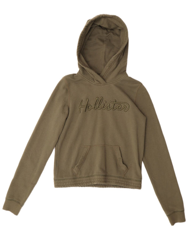 Женский джемпер с капюшоном Hollister UK 6 XS, хаки, хлопок