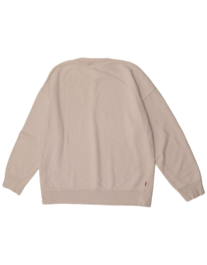 Мужской свитшот свободного кроя Timberland, большой белый хлопковый джемпер свободного кроя