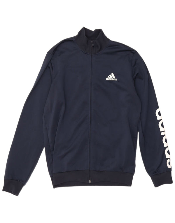 Adidas Mens Primegreen Tracksuit Top Jacket UK 40/42 Medium Navy Blue