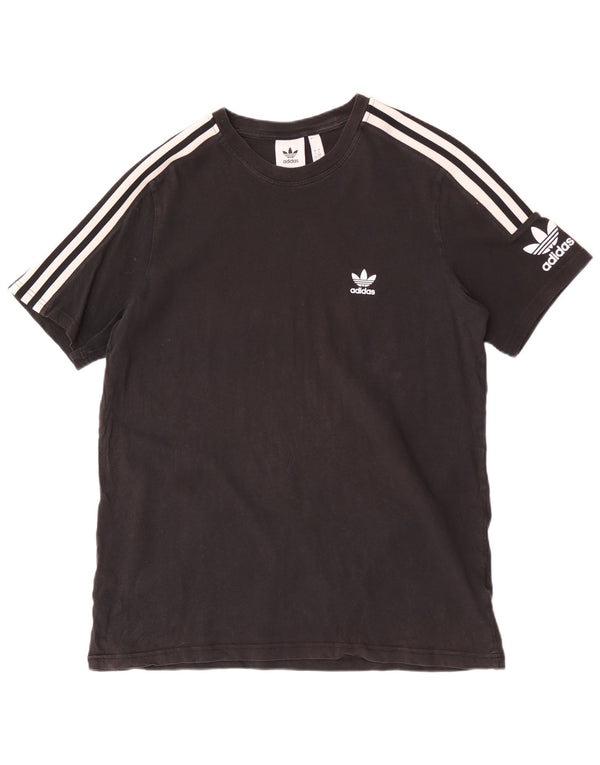Adidas Mens Graphic T-Shirt Top Large Black Cotton