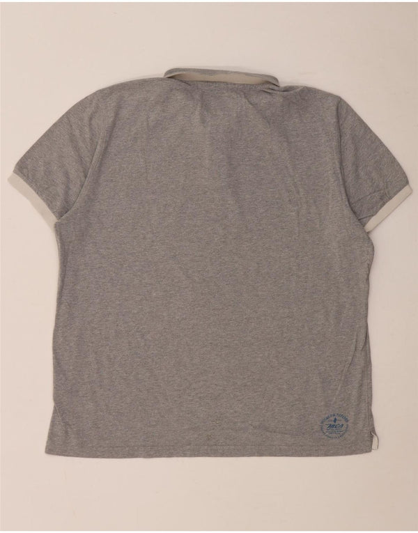 Мужская рубашка-поло с рисунком Marlboro Classics XL, серая, хлопковая в крапинку