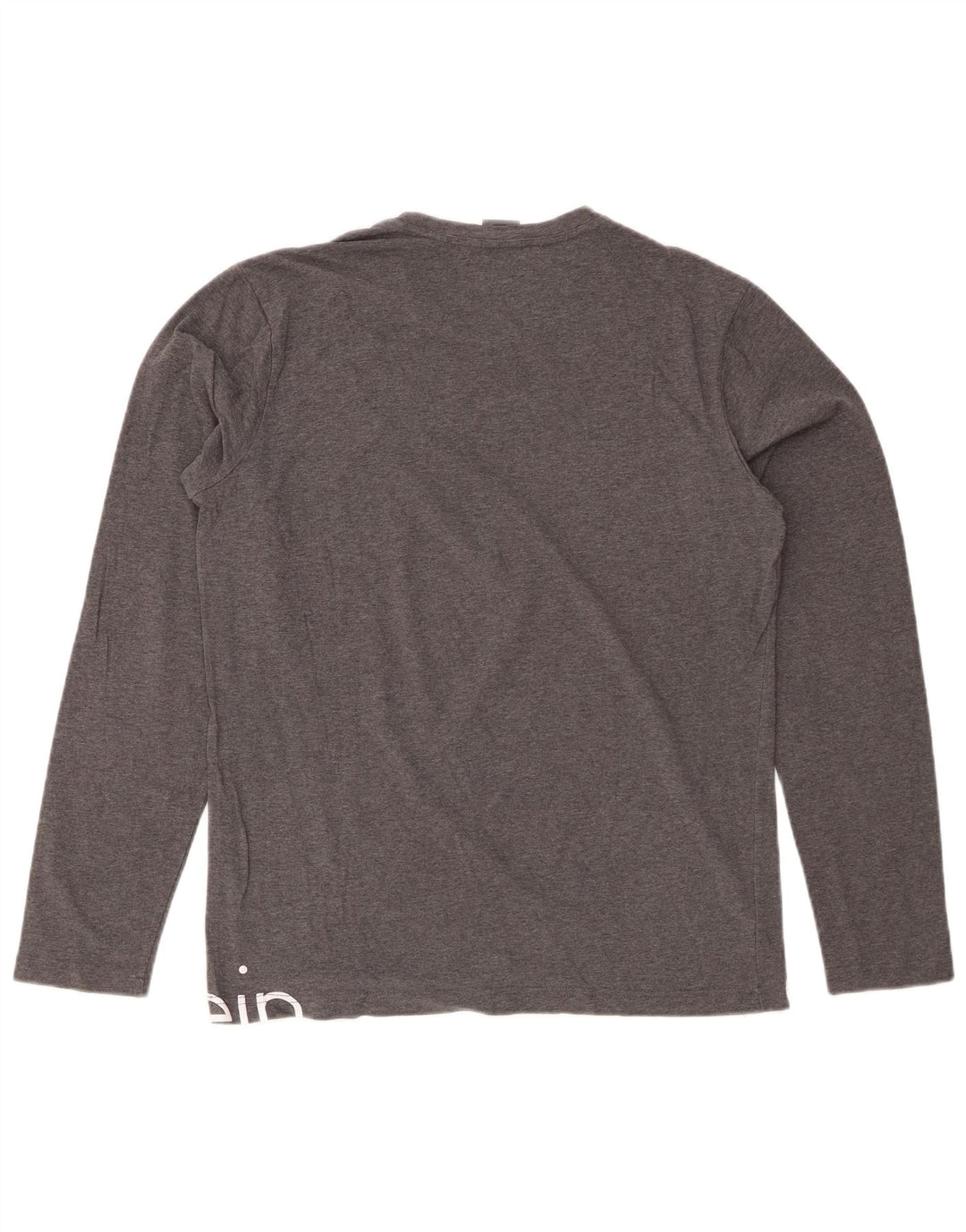 CALVIN KLEIN Womens Graphic Top Long Sleeve UK 18 XL Grey