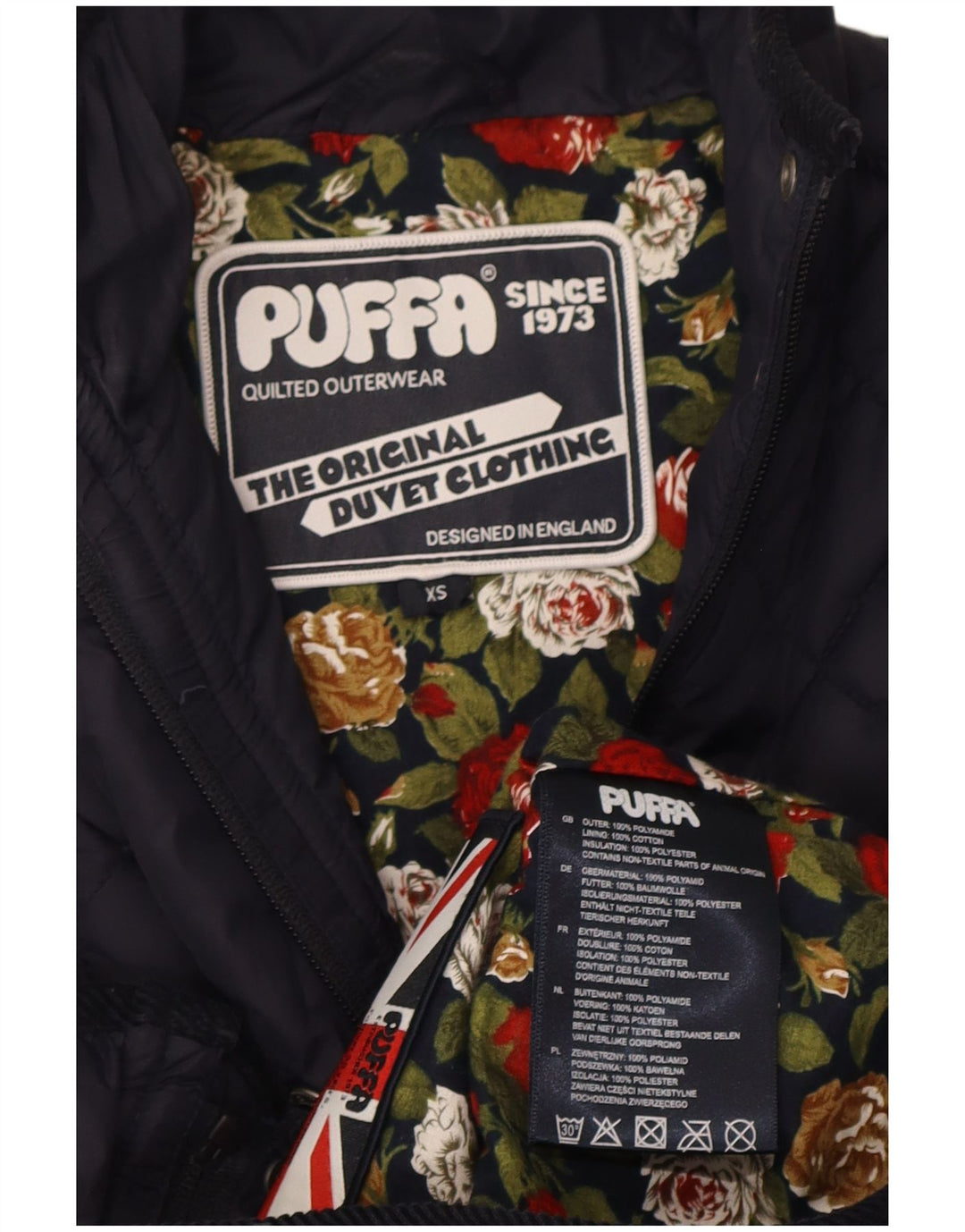 Женская стеганая куртка Puffa UK 6 XS Темно-синий Полиамид