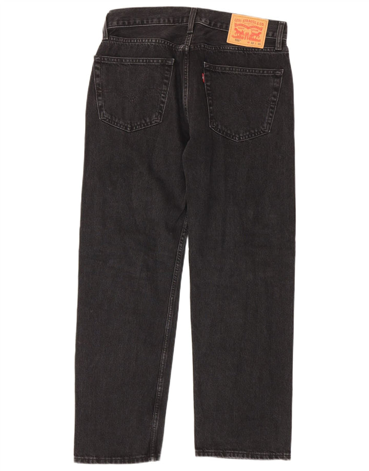 Мужские прямые джинсы Levi's 555 W32 L30, черный хлопок